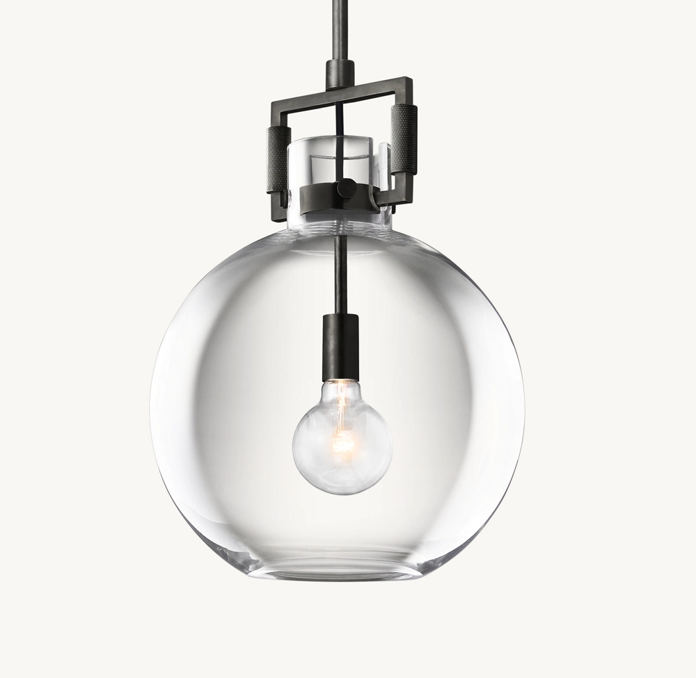 MACHINIST GLASS GLOBE PENDANT - Image 3