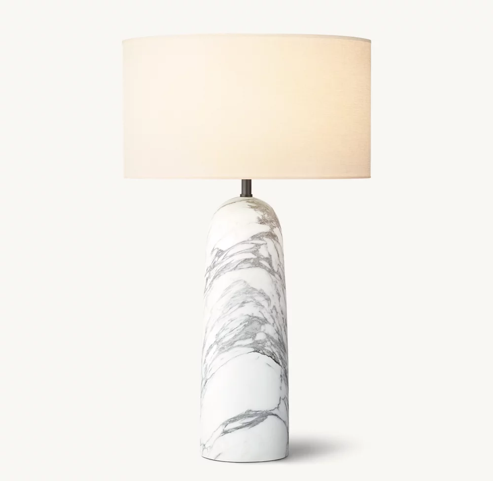 SAREZZO STONE TAPERED TABLE LAMP - Image 1