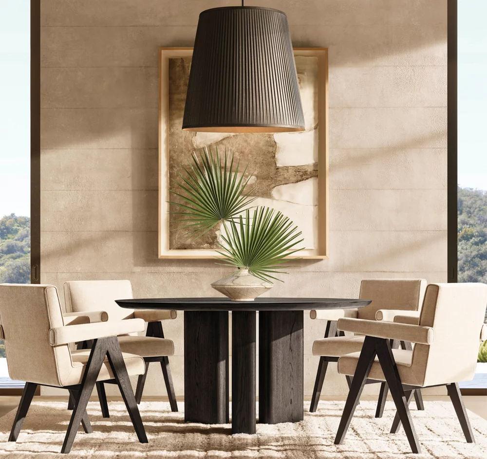 REED BLACK PLEATED BARREL PENDANT - Image 3