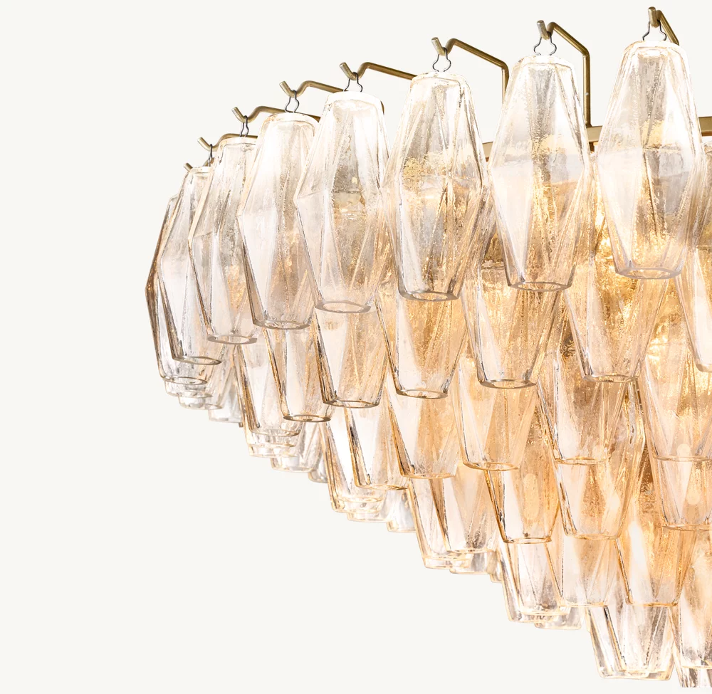 CHIARA CLEAR GLASS TIERED ROUND CHANDELIER 47