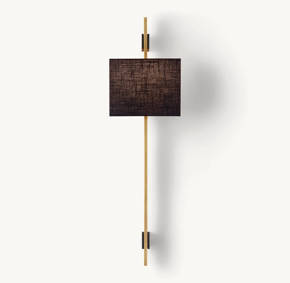 VELA RECTANGULAR BAR SCONCE - RECTANGULAR SHADE - Image 2