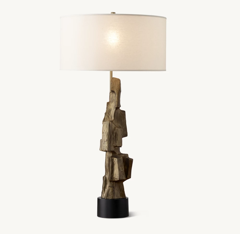 BRUTALIST CUBIST BUFFET LAMP - Image 1