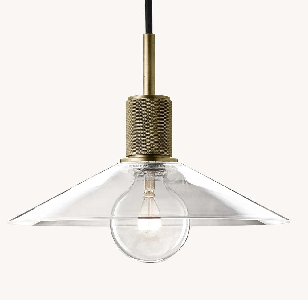 UTILITAIRE GLASS SLOPE SHADE PENDANT - Image 1