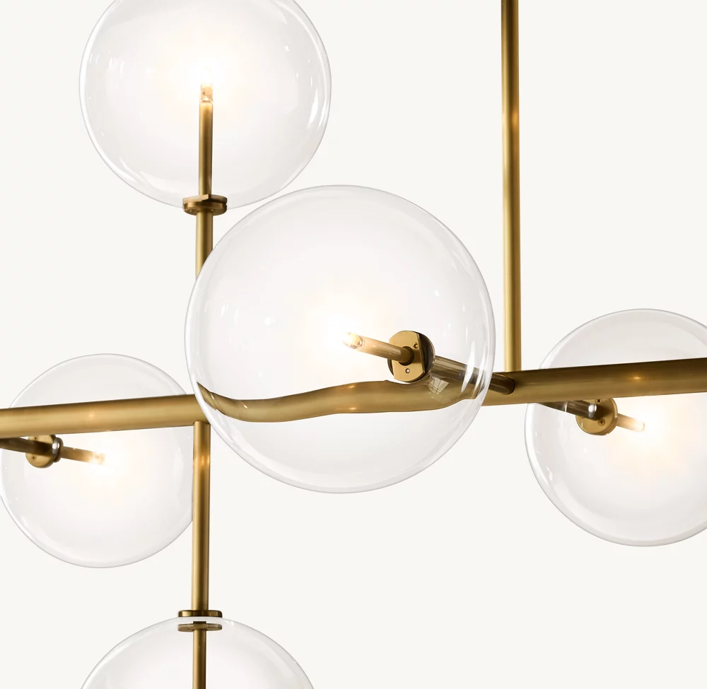 GLASS GLOBE MOBILE LINEAR CHANDELIER - Image 2