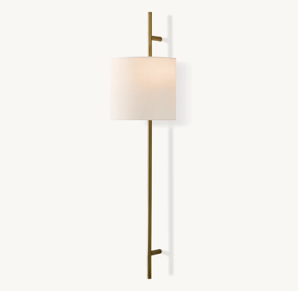 VELA OCTAGONAL BAR SCONCE - ROUND SHADE - Image 1