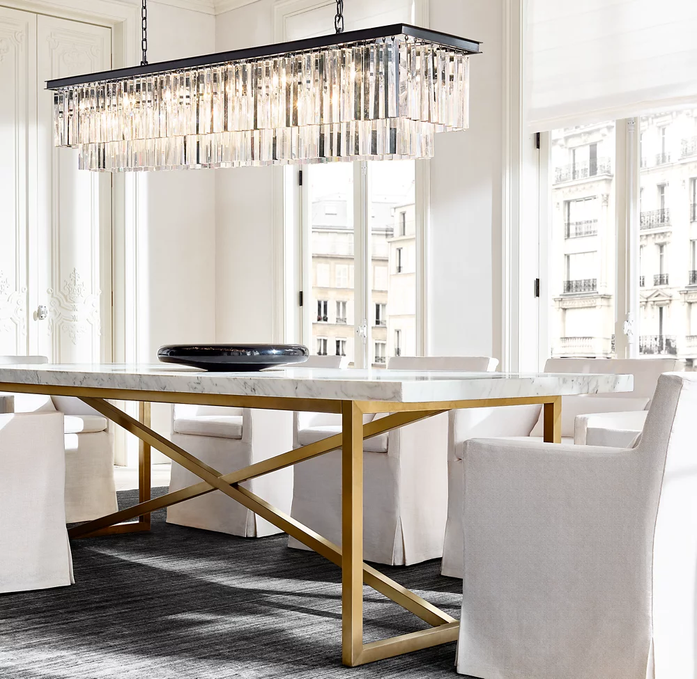 1920S ODEON RECTANGULAR CHANDELIER 72