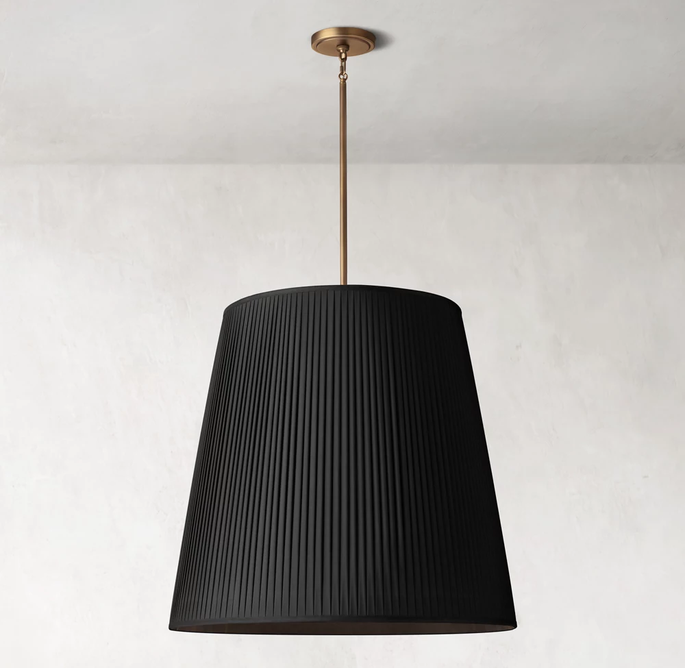 REED BLACK PLEATED BARREL PENDANT - Image 2