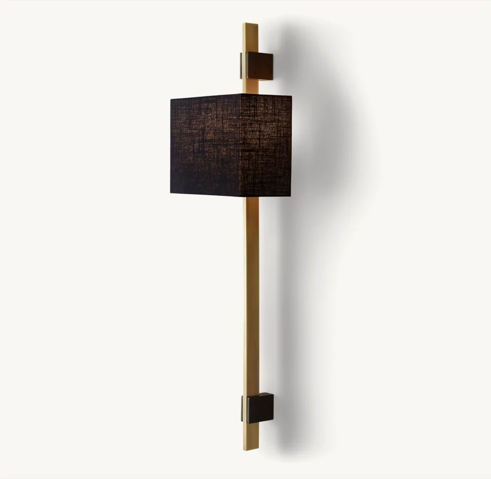 VELA RECTANGULAR BAR SCONCE - RECTANGULAR SHADE - Image 3