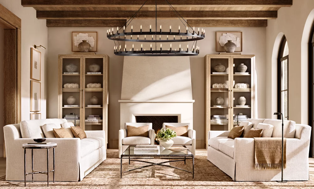 CAMINO VINTAGE FILAMENT TWO-TIER CHANDELIER 71