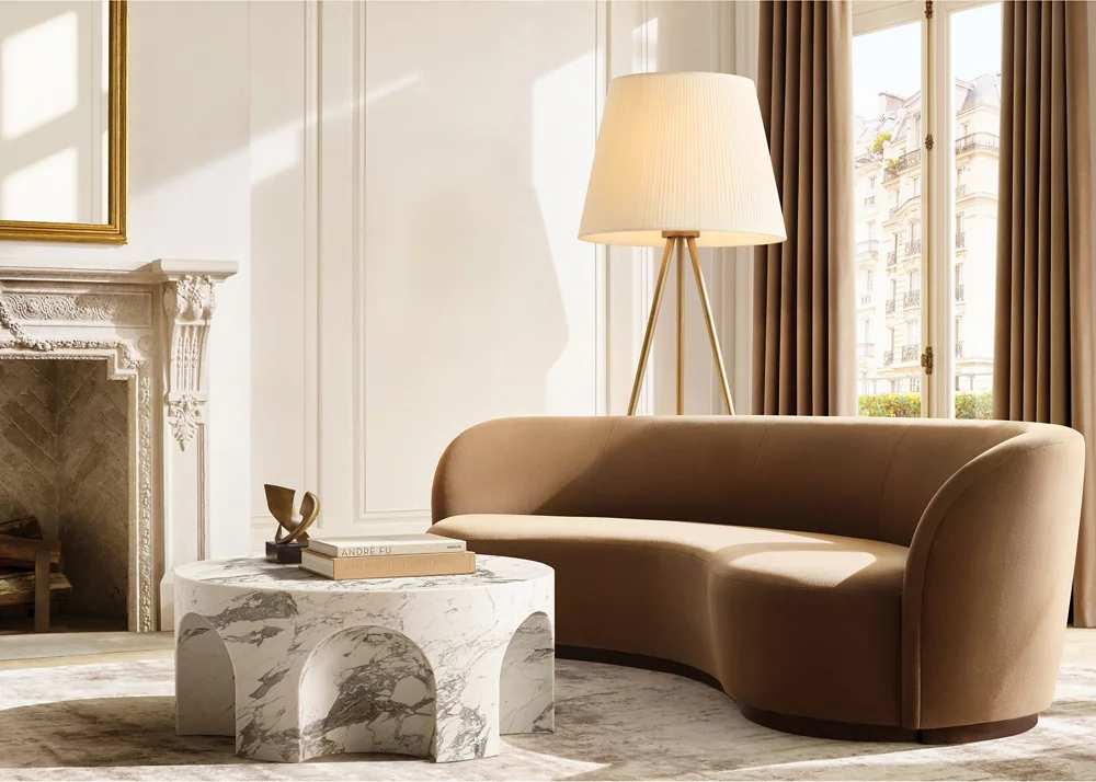 REED WHITE PLEATED SILK SHADE FLOOR LAMP - Image 4
