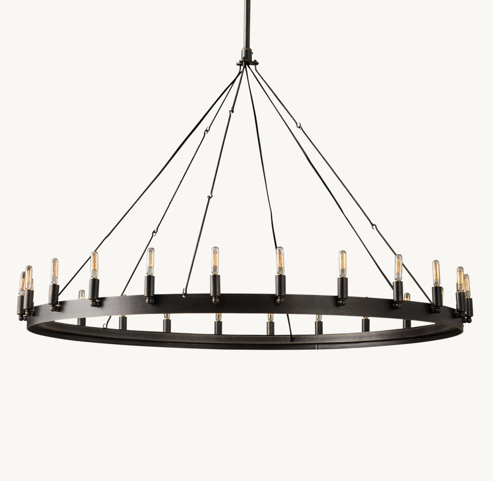 CAMINO VINTAGE CANDELABRA ROUND CHANDELIER 50