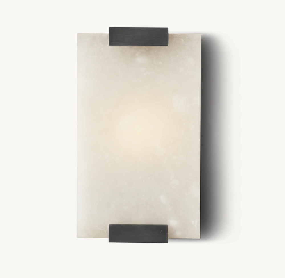 HAND-CARVED ALABASTER SCONCE - Image 7