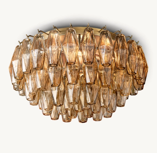 CHIARA SMOKE GLASS FLUSHMOUNT 22