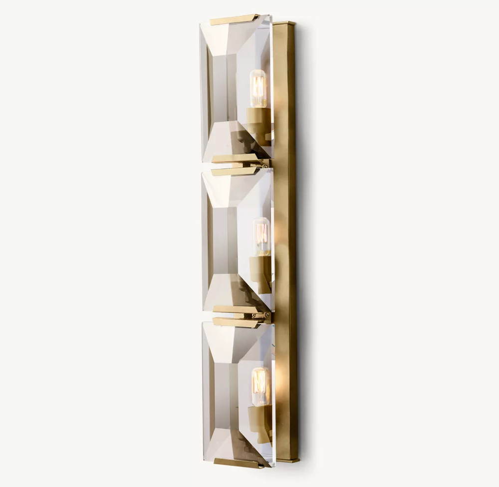 HARLOW CRYSTAL TRIPLE SCONCE - Image 1