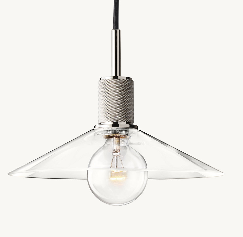 UTILITAIRE GLASS SLOPE SHADE PENDANT - Image 1