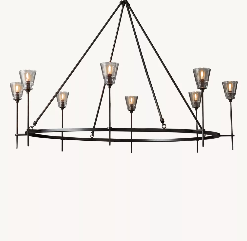 TORCHE DE VERRE ROUND CHANDELIER 58