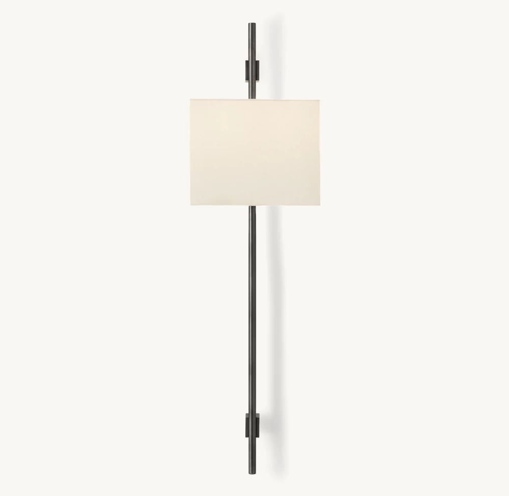 VELA ROUND BAR SCONCE - RECTANGULAR SHADE - Image 2