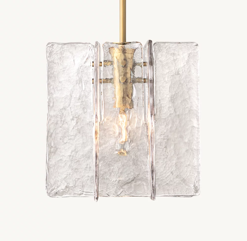 LATTICE CLEAR GLASS PENDANT - Image 1