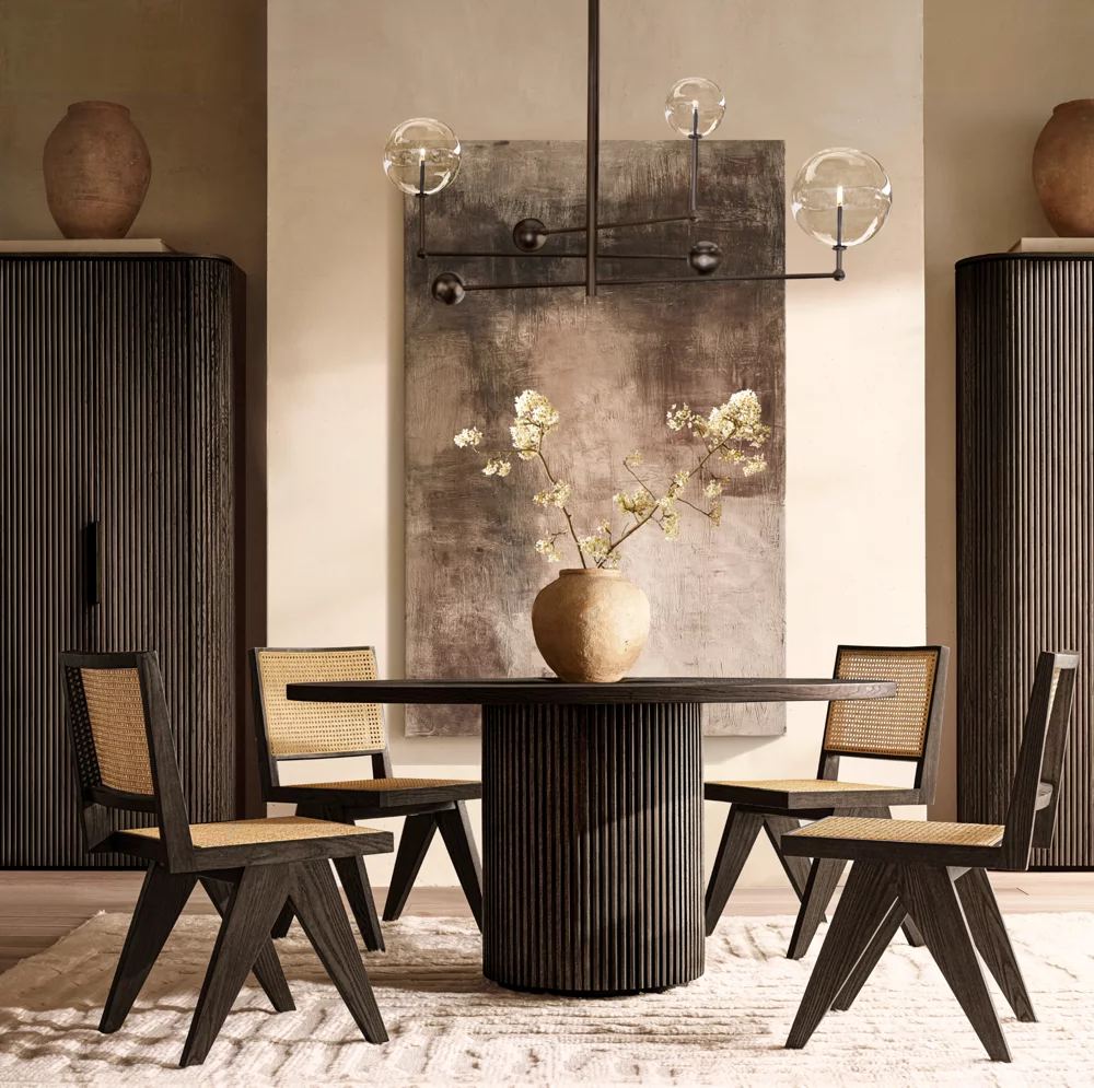 GLASS GLOBE MOBILE THREE-ARM CHANDELIER 46