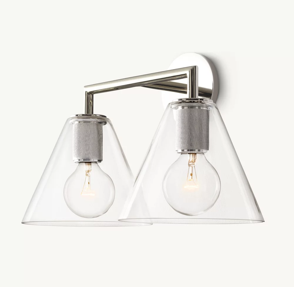 UTILITAIRE FUNNEL SHADE DOUBLE SCONCE - Image 1