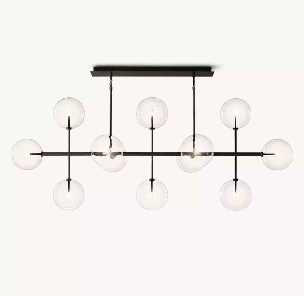 GLASS GLOBE MOBILE LINEAR CHANDELIER - Image 6