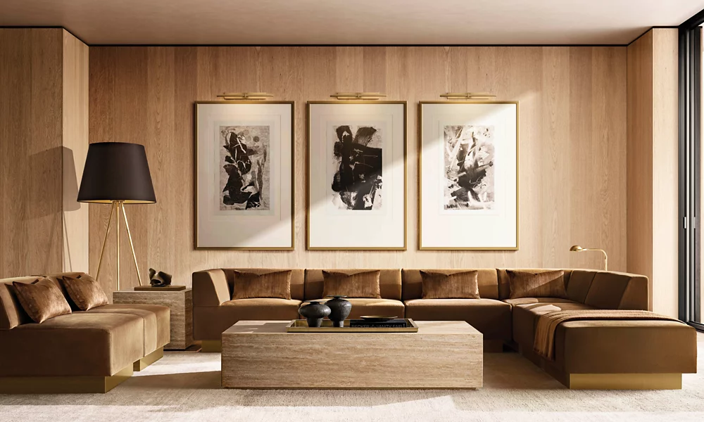 REED BLACK PLEATED SILK SHADE FLOOR LAMP - Image 4