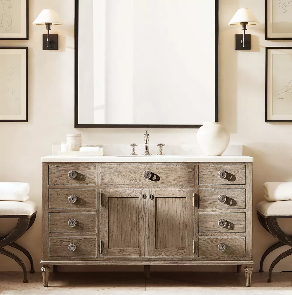 PETITE CANDLESTICK LINEN SHADE SCONCE - Image 3