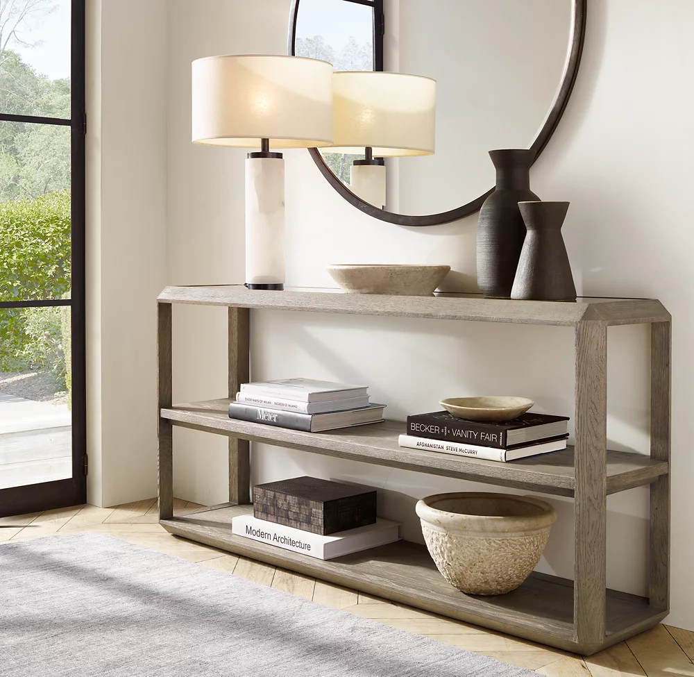 CYLINDRICAL COLUMN ALABASTER TABLE LAMP - Image 3