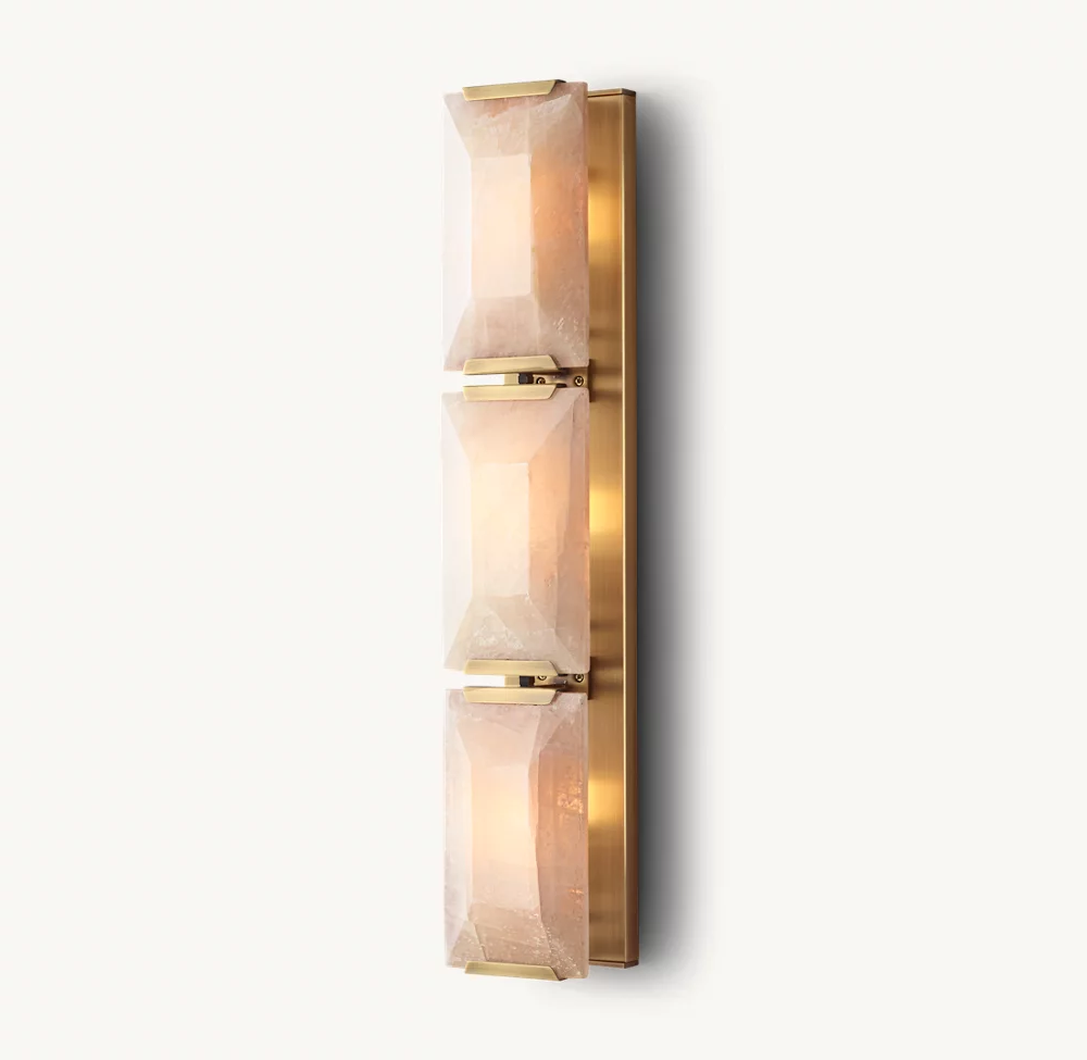 HARLOW CALCITE TRIPLE SCONCE - Image 1