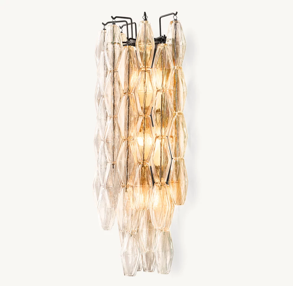 CHIARA CLEAR GLASS GRAND SCONCE - Image 1