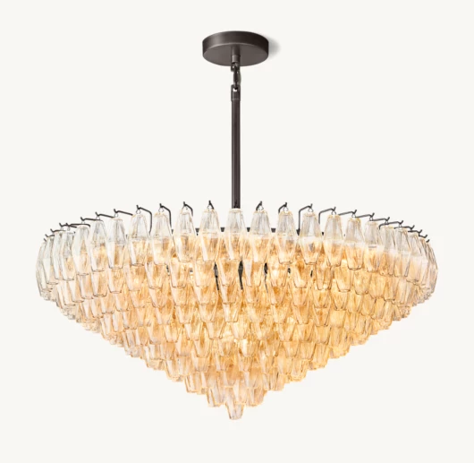 CHIARA CLEAR GLASS TIERED ROUND CHANDELIER 47