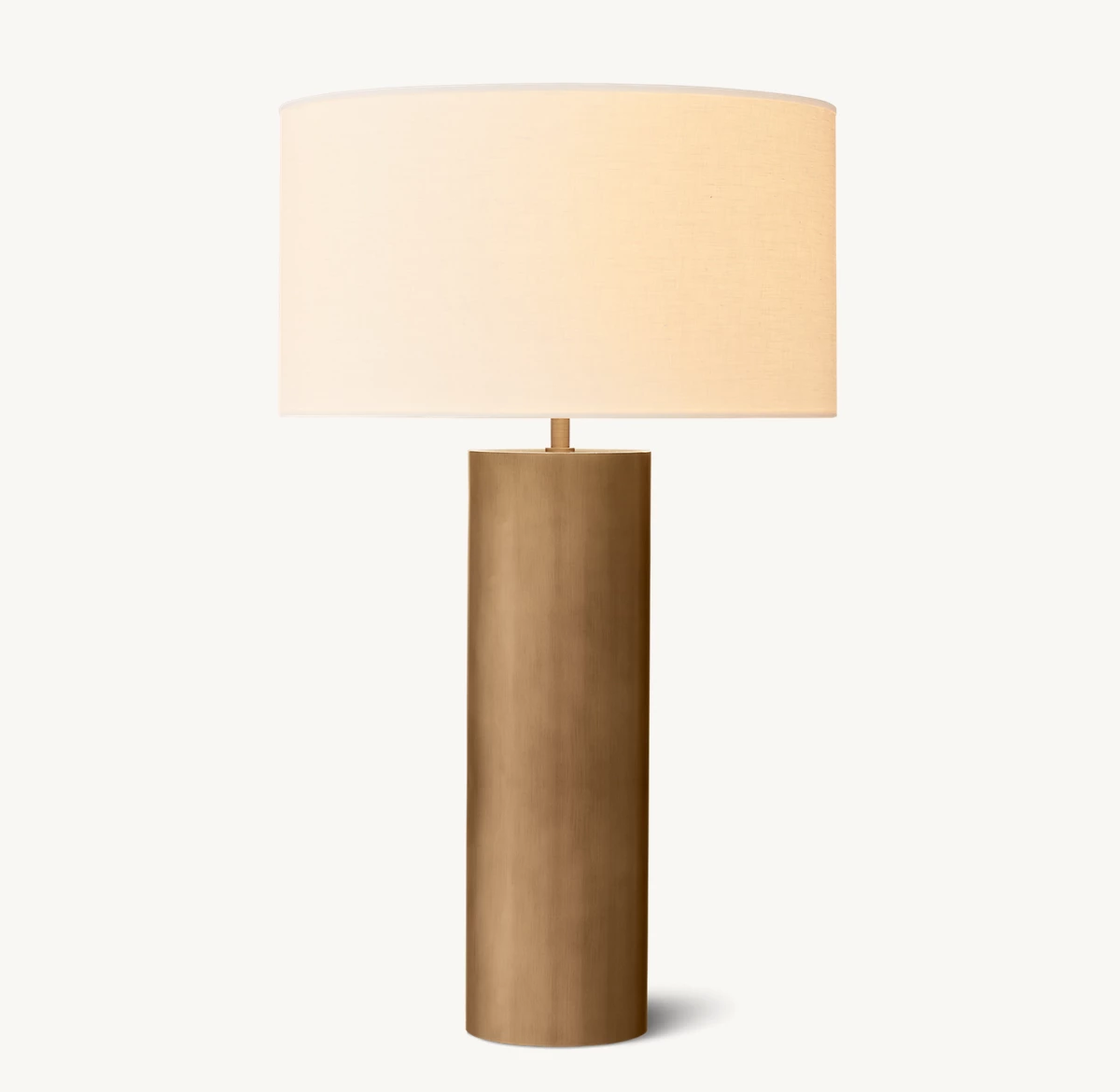 Sarezzo Metal Cylindrical Table Lamp - Vintage Brass