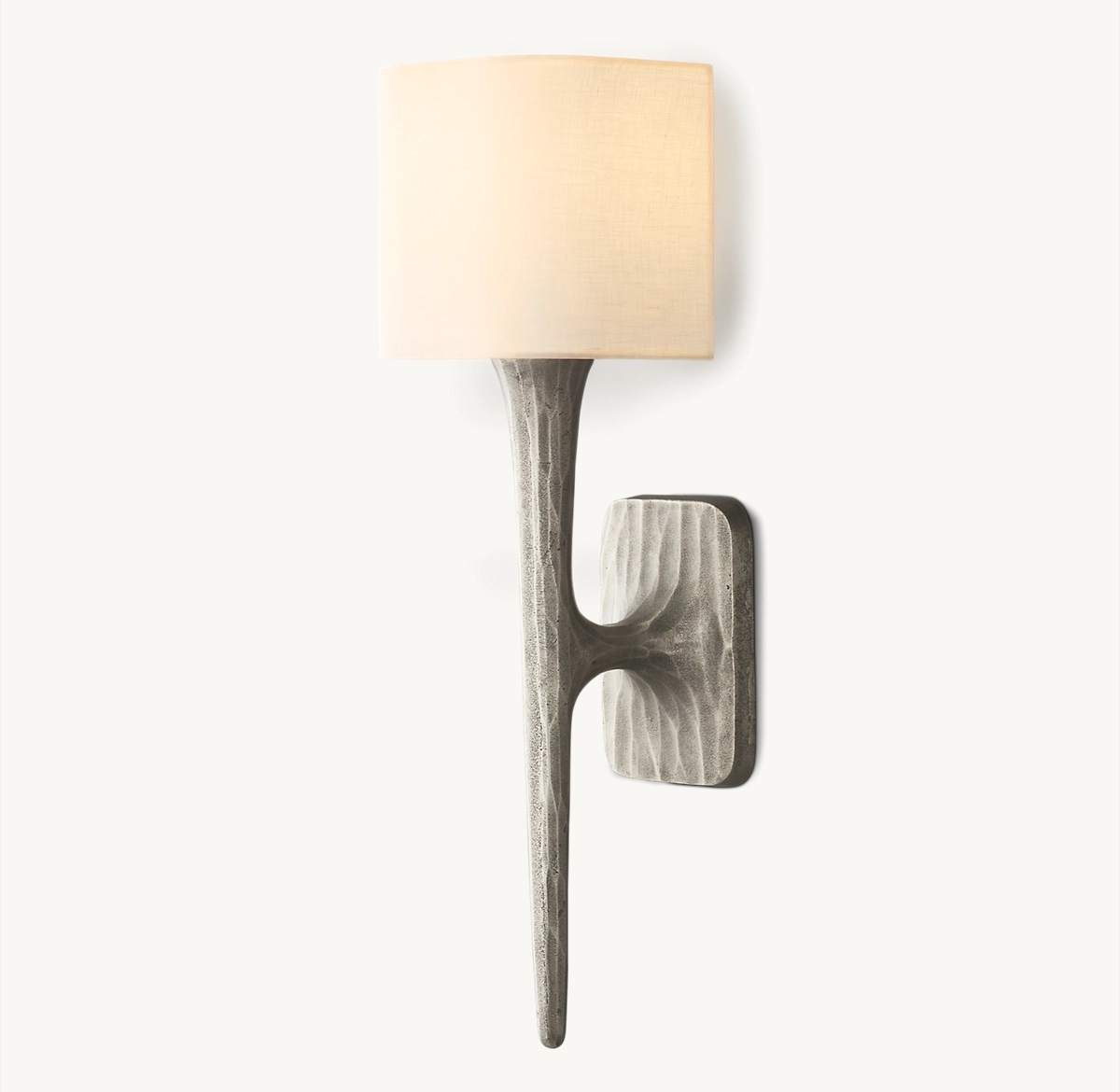 THADDEUS SHADED SCONCE - Forged Pewter