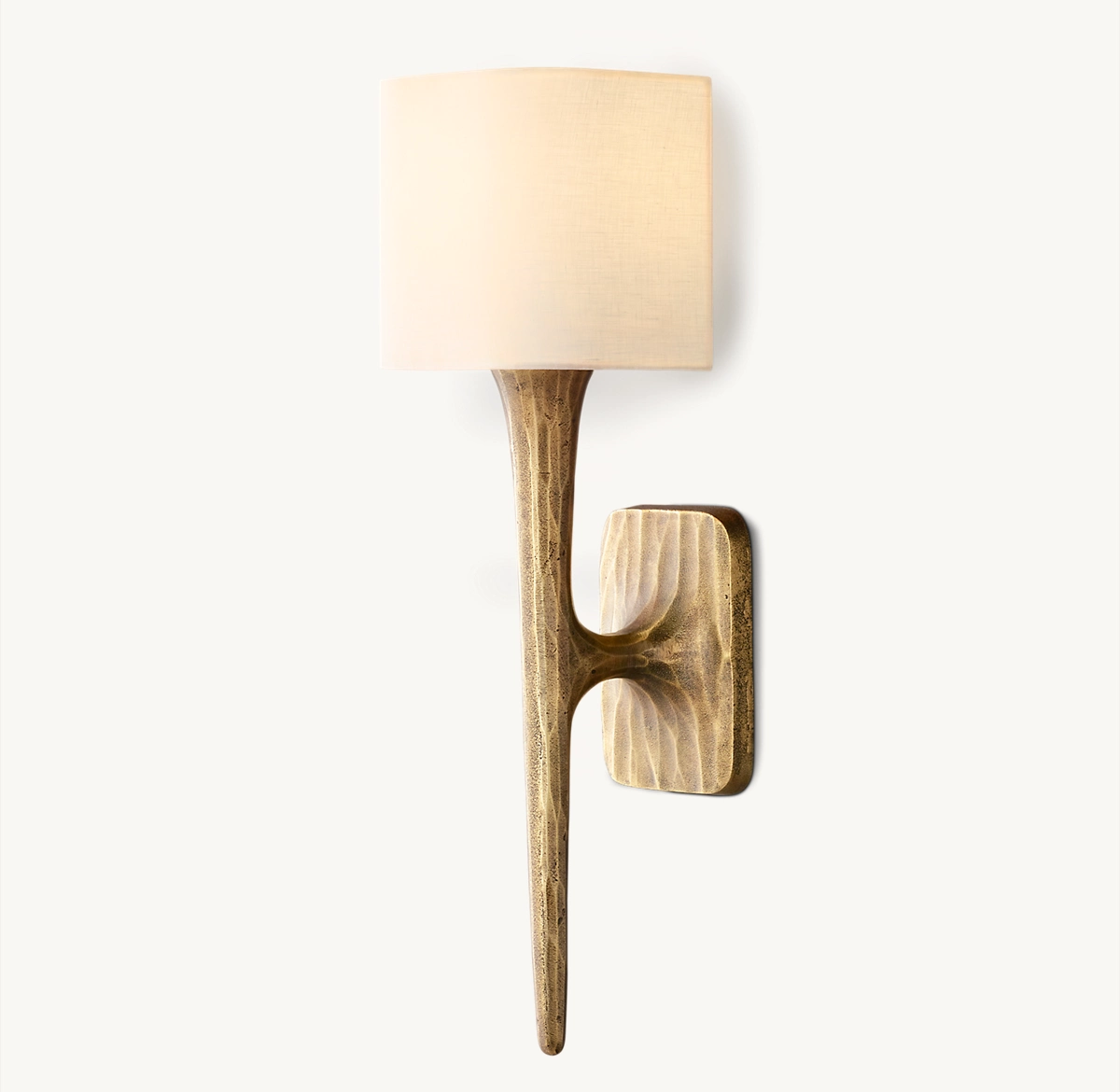 THADDEUS SHADED SCONCE - Forged Brass