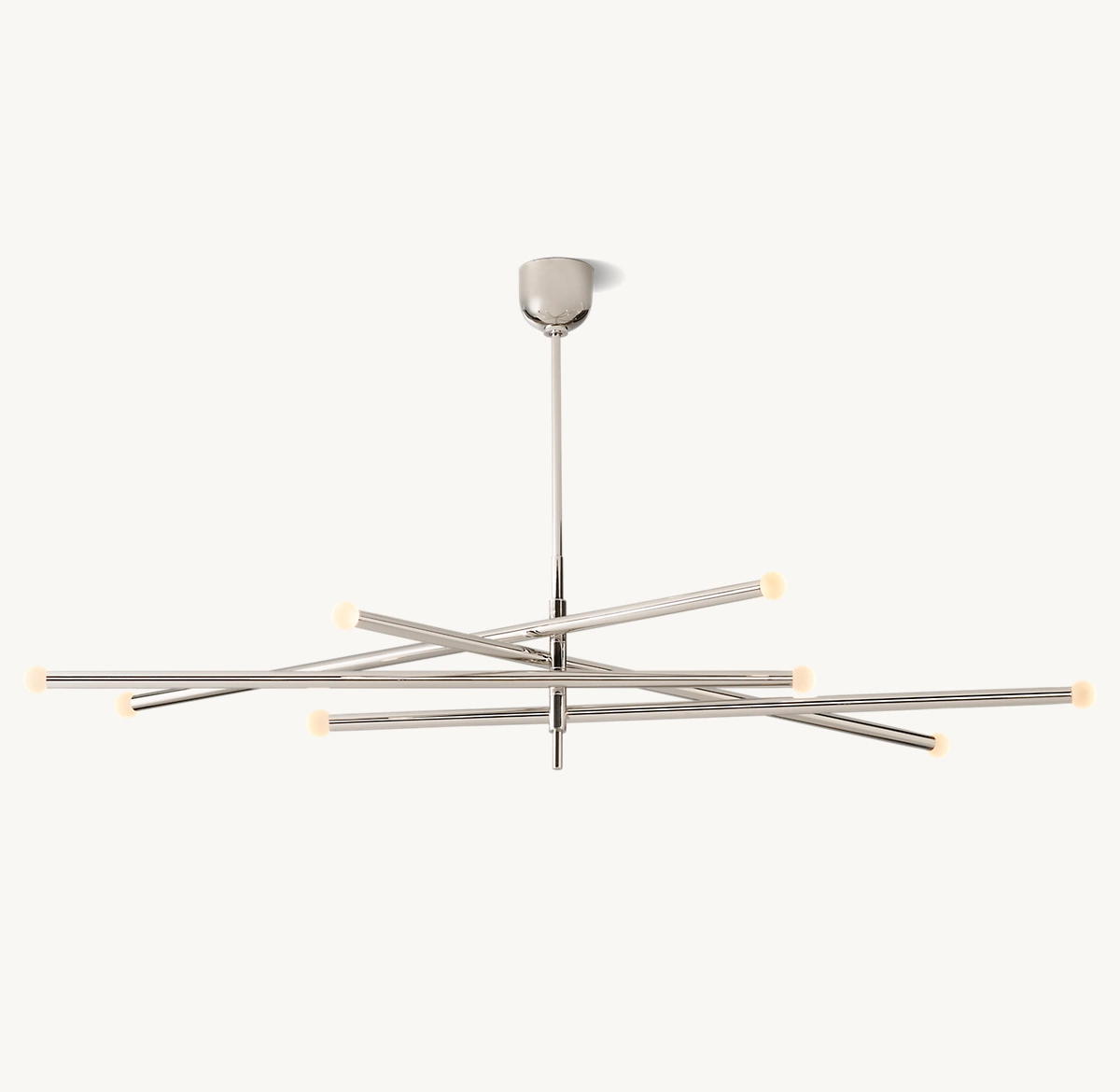 ROUSSEAU 8-LIGHT MOBILE ORB CHANDELIER - Polished Nickel