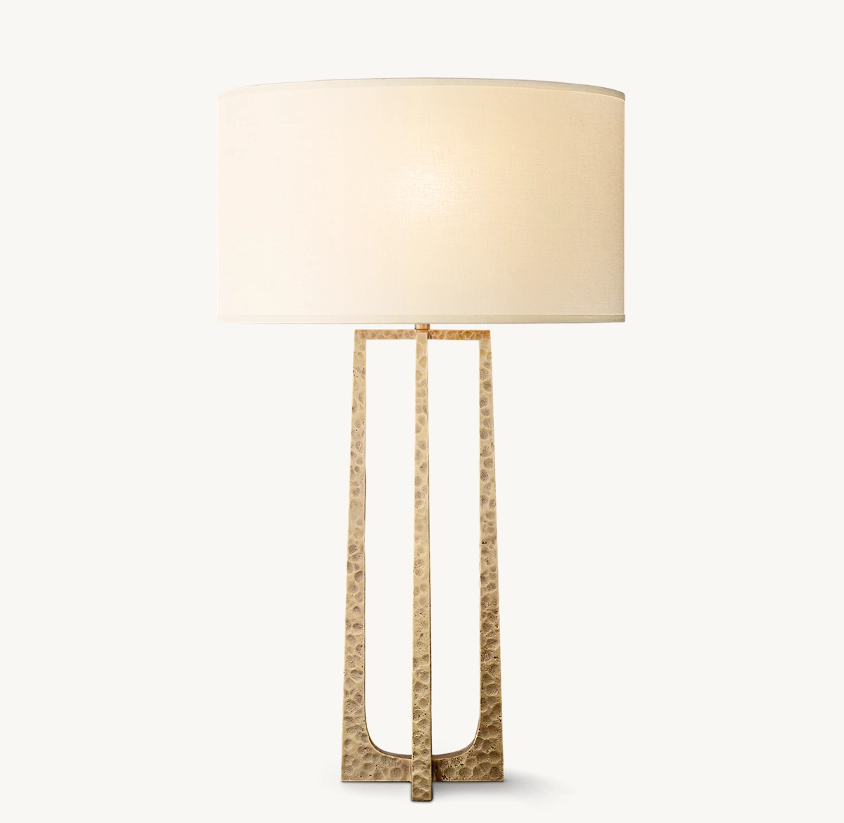 WRIGHT TABLE LAMP - Hammered Brass