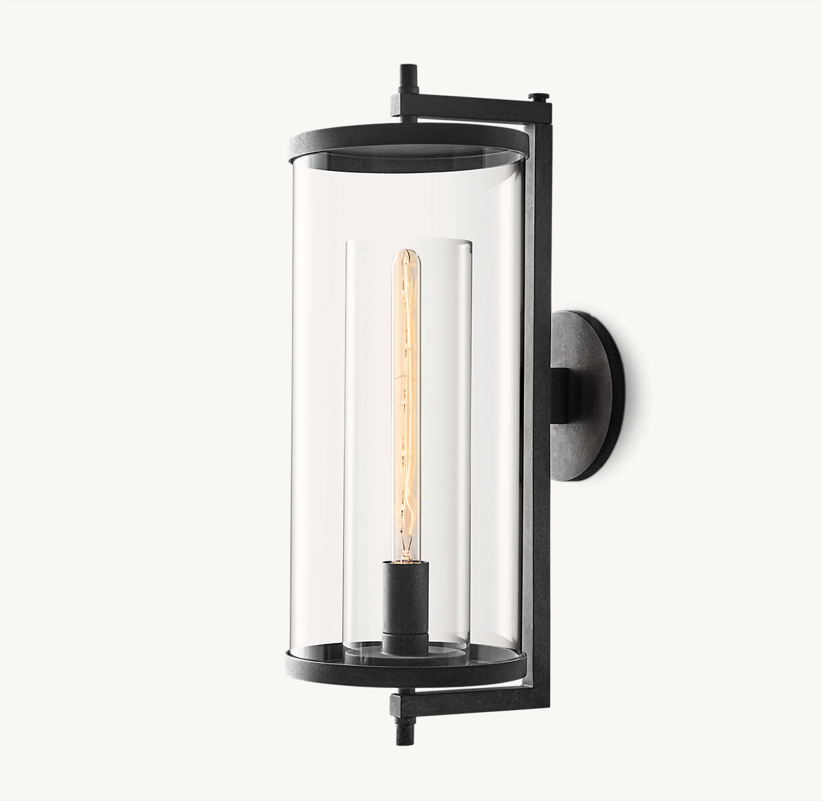 DEVAUX GRAND ROUND SCONCE - Weathered Zinc