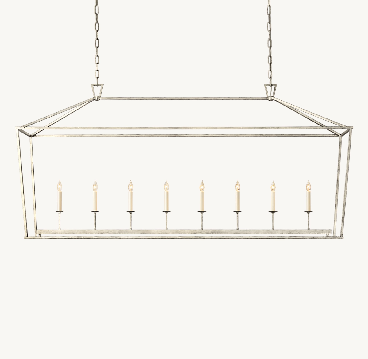 19TH C. ENGLISH OPENWORK RECTANGULAR CHANDELIER 72
