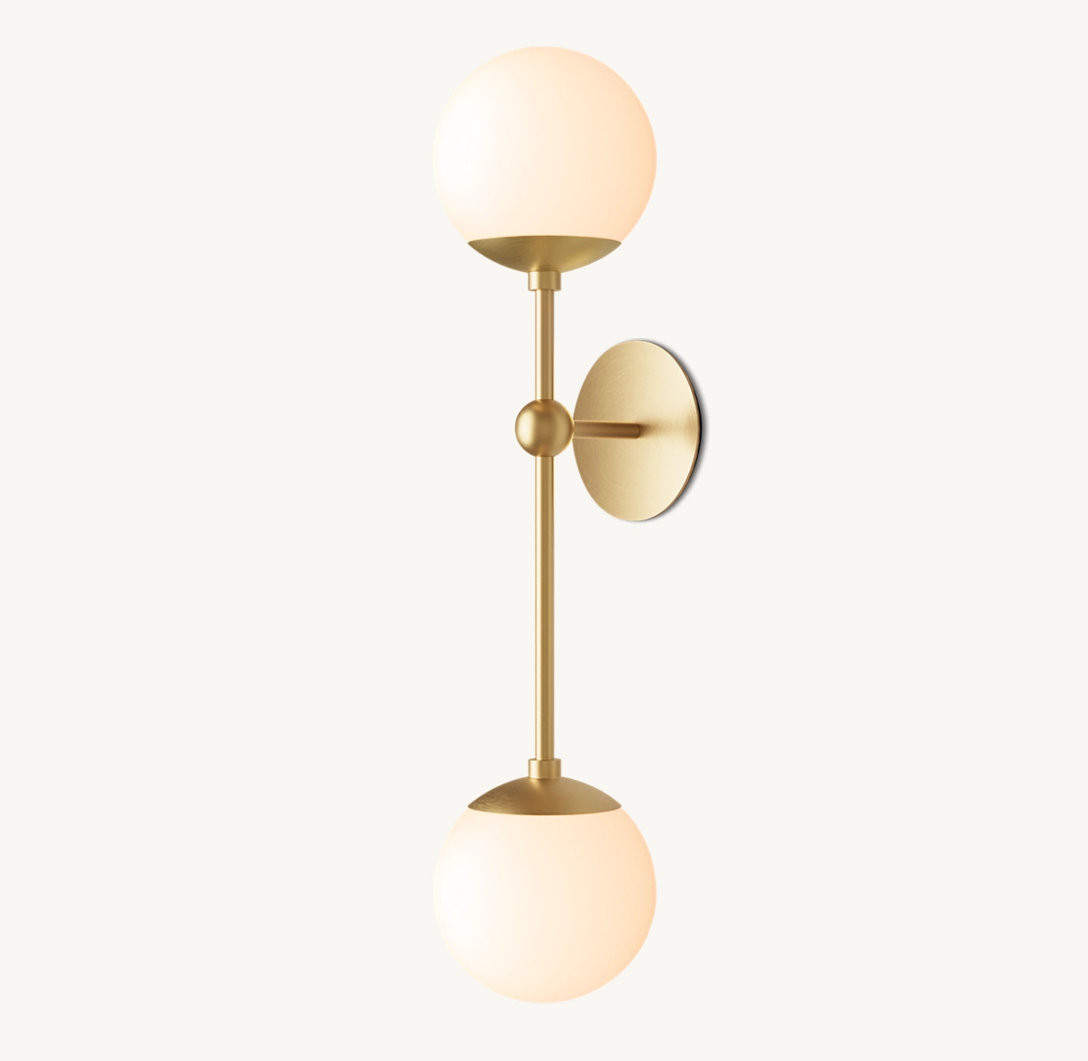CIRQUE DOUBLE SCONCE - Lacquered Burnished Brass