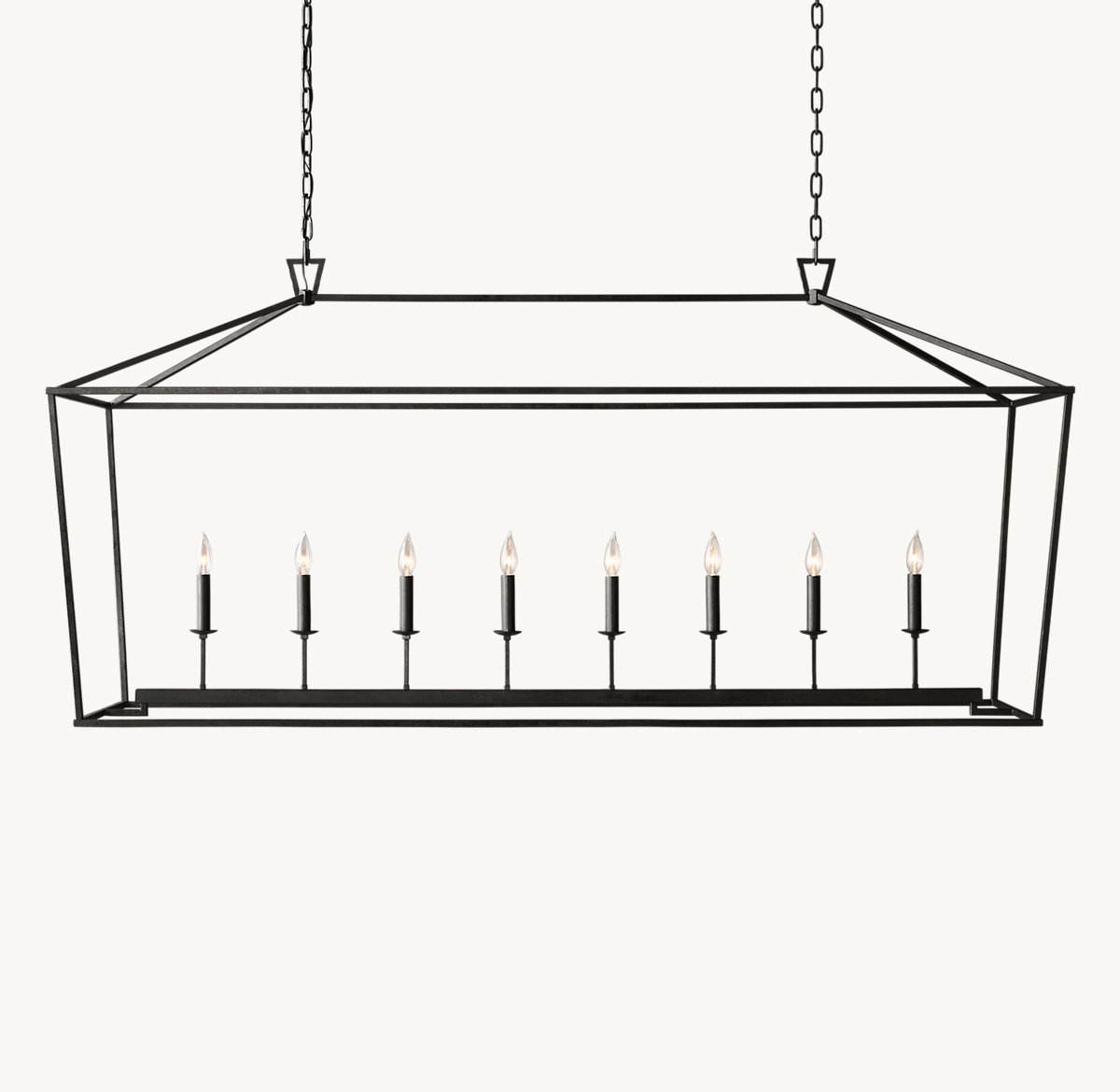 19TH C. ENGLISH OPENWORK RECTANGULAR CHANDELIER 72