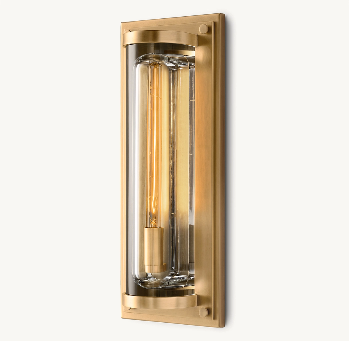 SAVILE GRAND ROUND SCONCE - Lacquered Burnished Brass