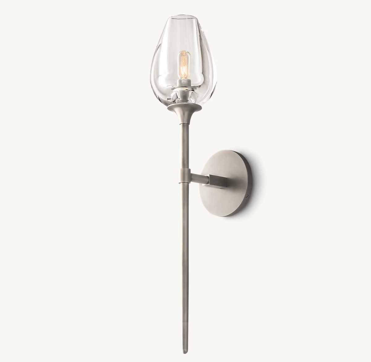 TULIP GRAND SCONCE - Satin Nickel