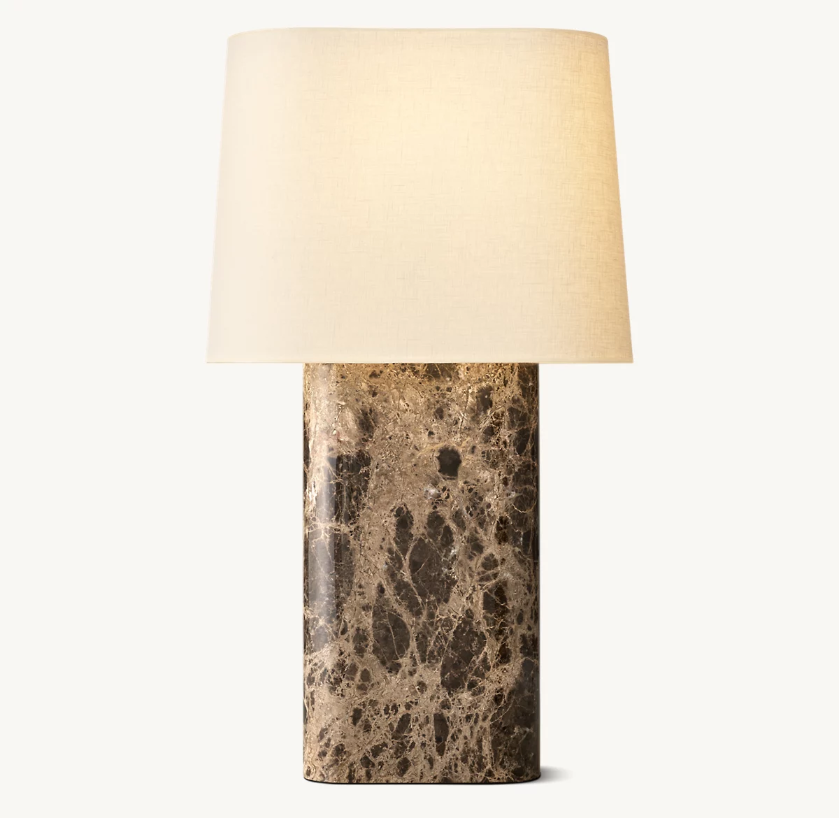 ALDO TRAVERTINE TABLE LAMP - Emperador