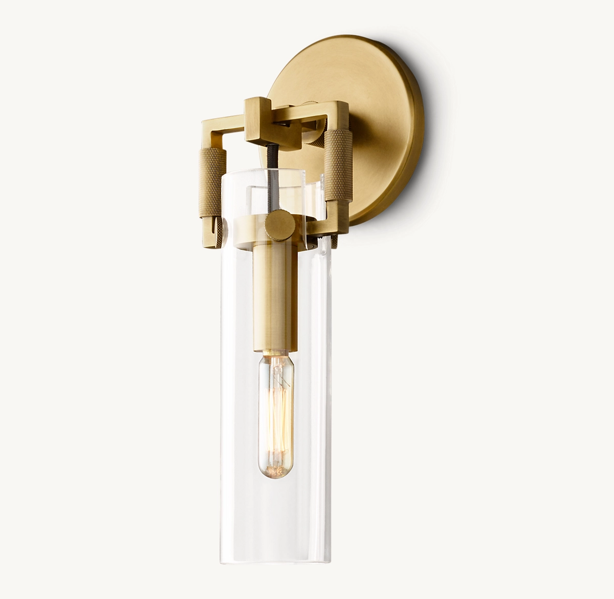 MACHINIST GLASS CYLINDER SCONCE 9