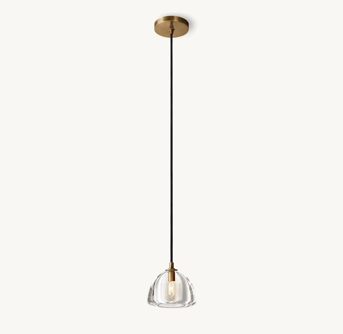 HEMISPHERE PENDANT - Natural Brass