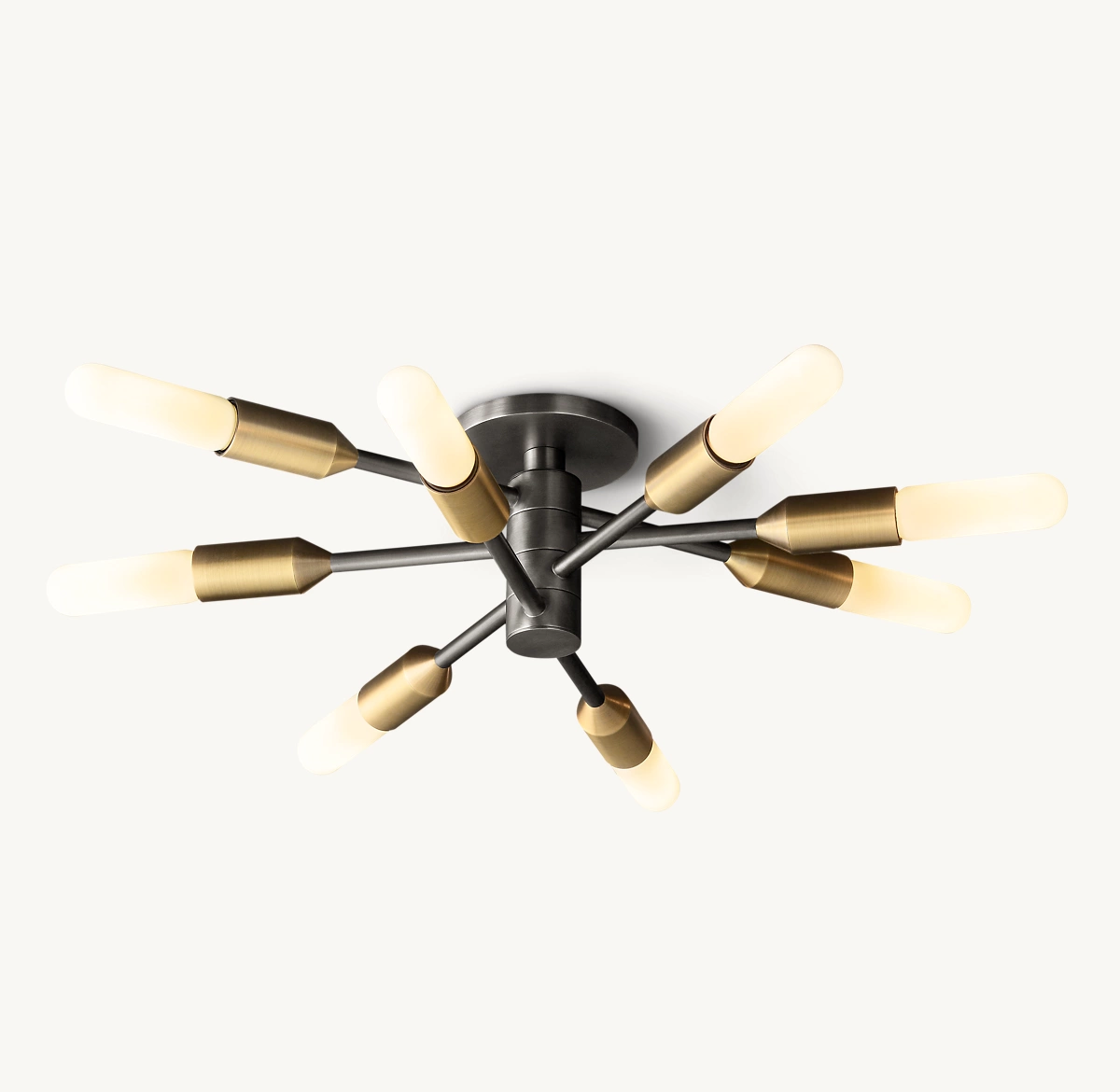 ARNAUD FLUSHMOUNT - Bronze/ Lacquered Burnished Brass