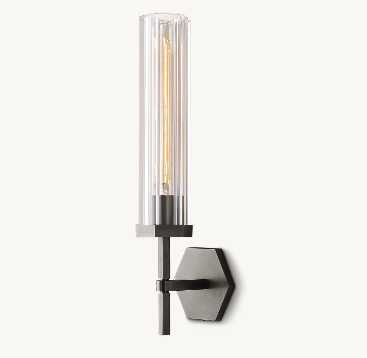 LAMBETH HEXAGONAL GRAND SCONCE - Bronze