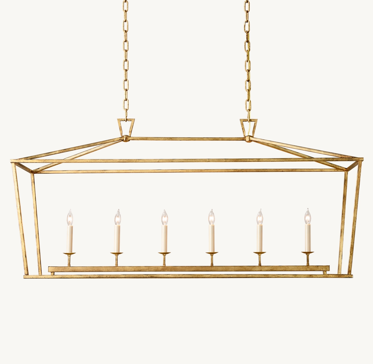 19TH C. ENGLISH OPENWORK RECTANGULAR CHANDELIER 54