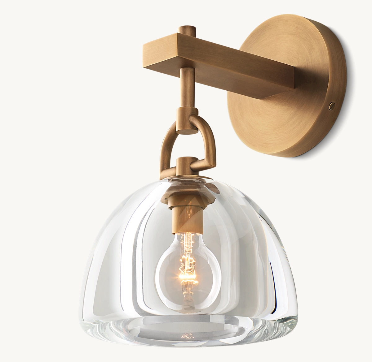 BOTANIST DOME SCONCE - Vintage Brass