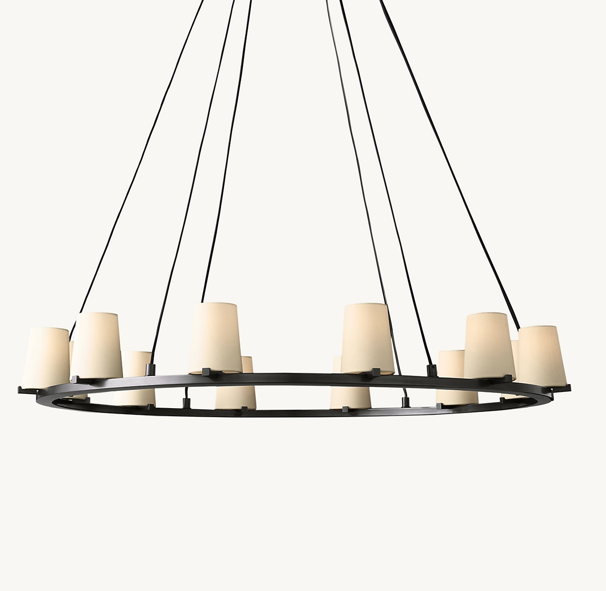 PAUILLAC FABRIC SHADE ROUND CHANDELIER 48